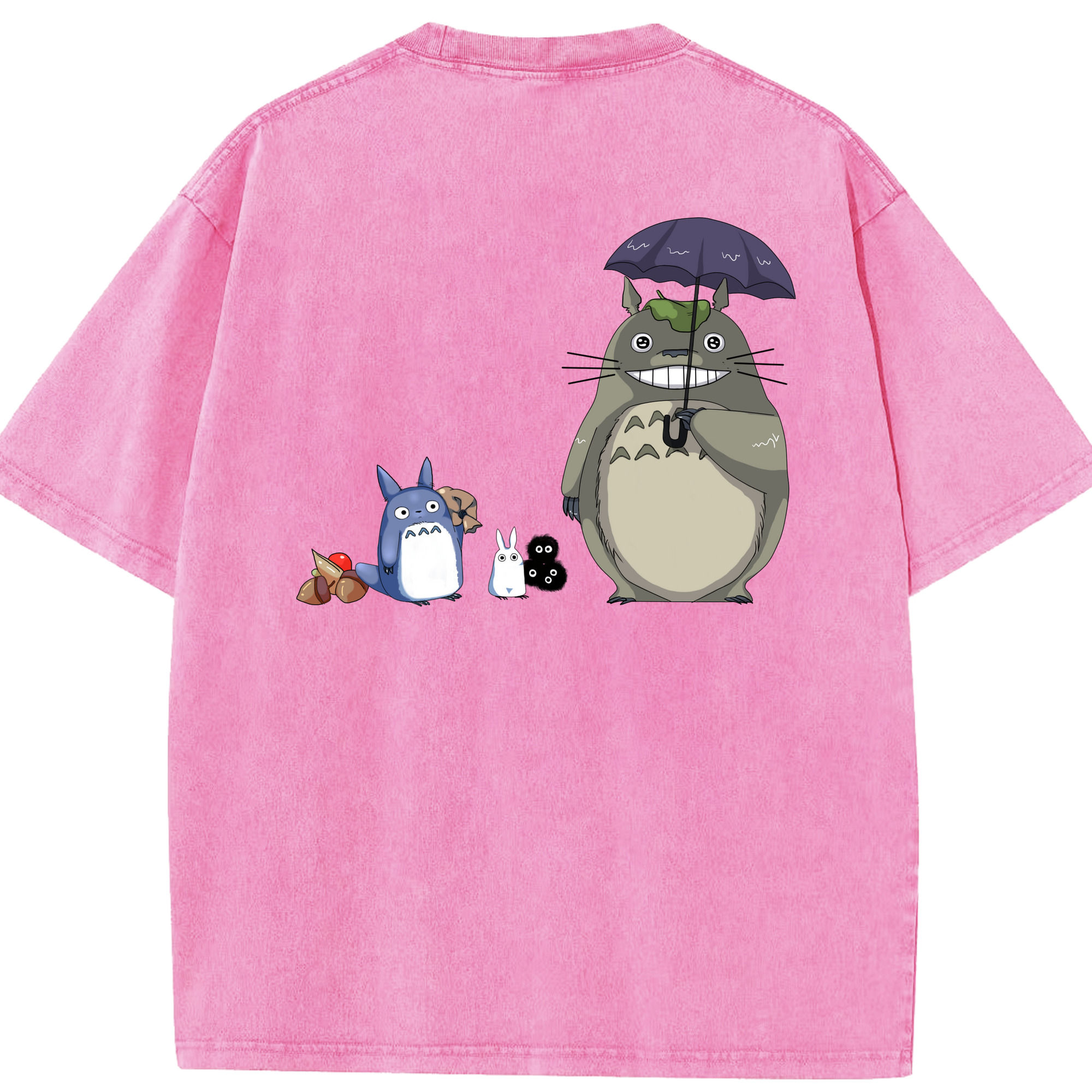 （画像用） となりのトトロ 草壁メイ 草壁サツキ My Neighbor Totoro Satsuki Kusakabe Mei Kusakabe 綿100% ヴィンテージ風 半袖Tシャツ（背面プリント）